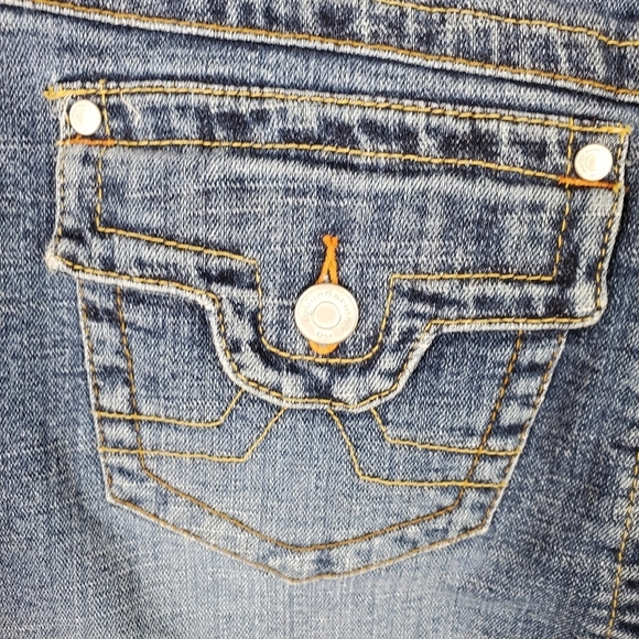 Denim Mini  Skirt Junior 5 Flap Pocket no boundaries Stretch Festival Rodeo - Picture 10 of 11